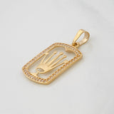 Dije Medalla Corona 1.6g / 2.5cm Oro Amarillo 18K