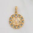 Dije Medalla Virgen Milagrosa 3.85g / 2.8cm Dos Oros Amarillo Blanco 18K