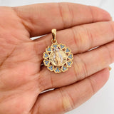 Dije Medalla Virgen Milagrosa 3.85g / 2.8cm Dos Oros Amarillo Blanco 18K