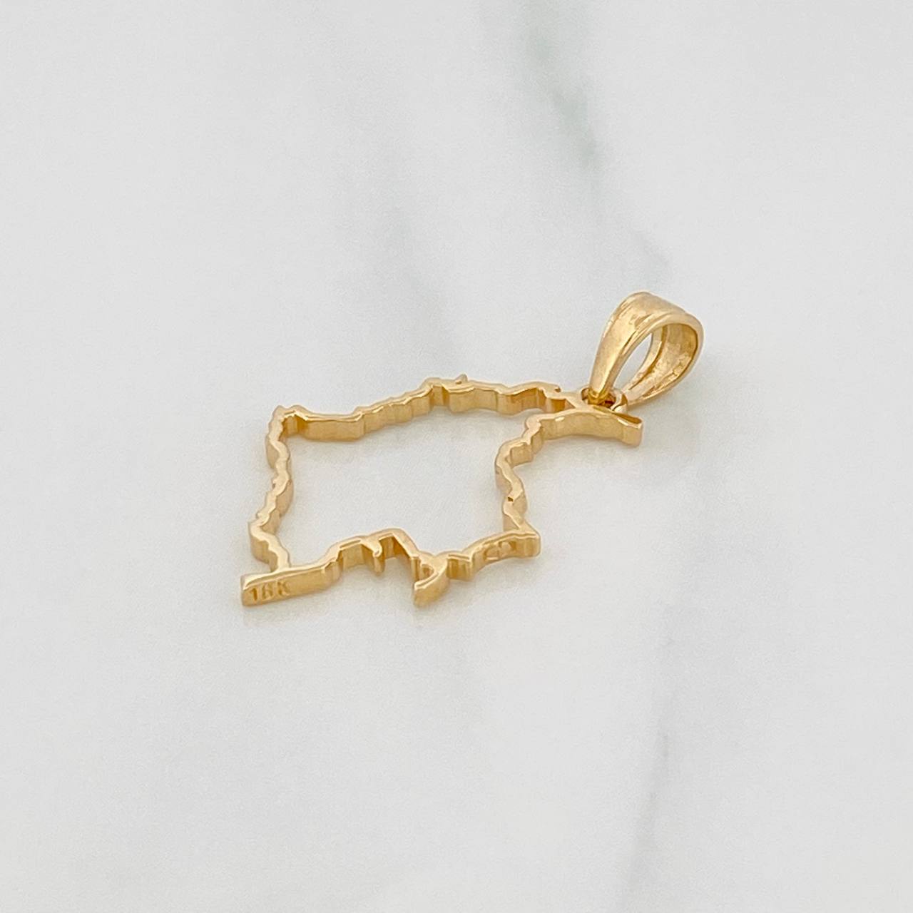Dije Mapa Colombia 1.05g / 2.8cm Oro Amarillo 18K