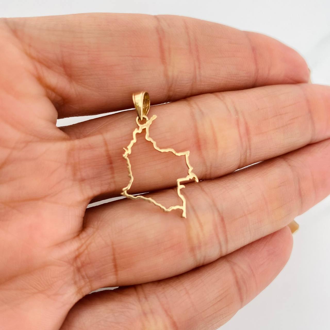 Dije Mapa Colombia 1.05g / 2.8cm Oro Amarillo 18K
