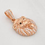 Dije Leon 5.25g / 3cm Dos Oros Blanco Rosa 18K