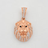 Dije Leon 5.25g / 3cm Dos Oros Blanco Rosa 18K