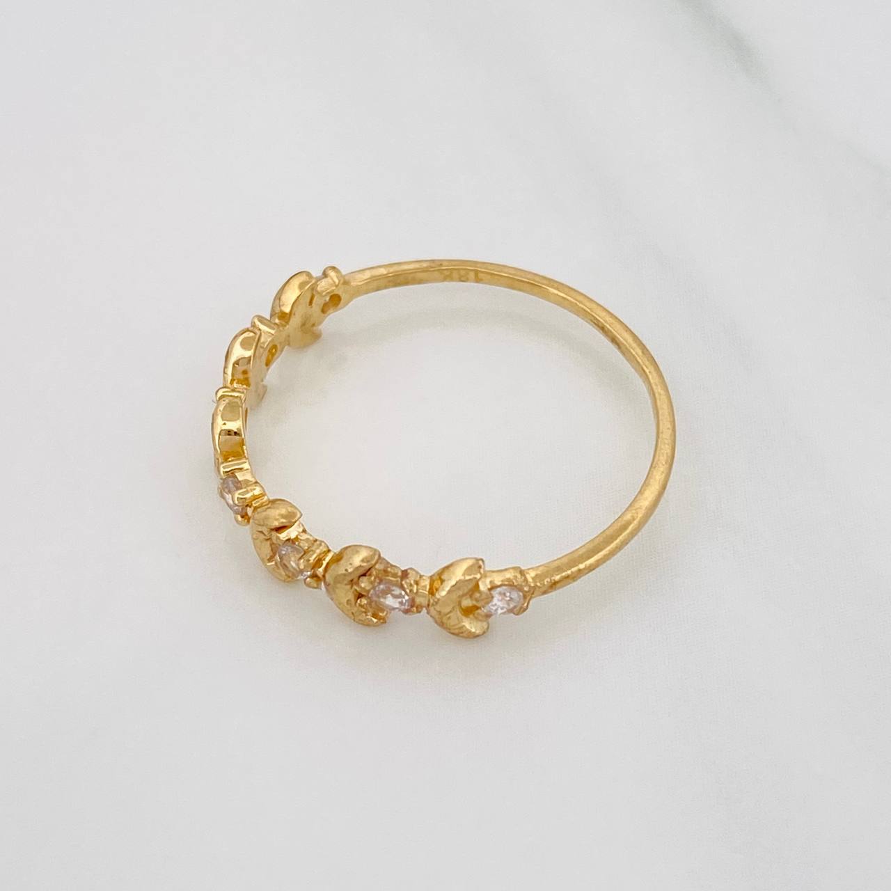 Anillo Lunas 1.55g / T7 1/2 Oro Amarillo 18K