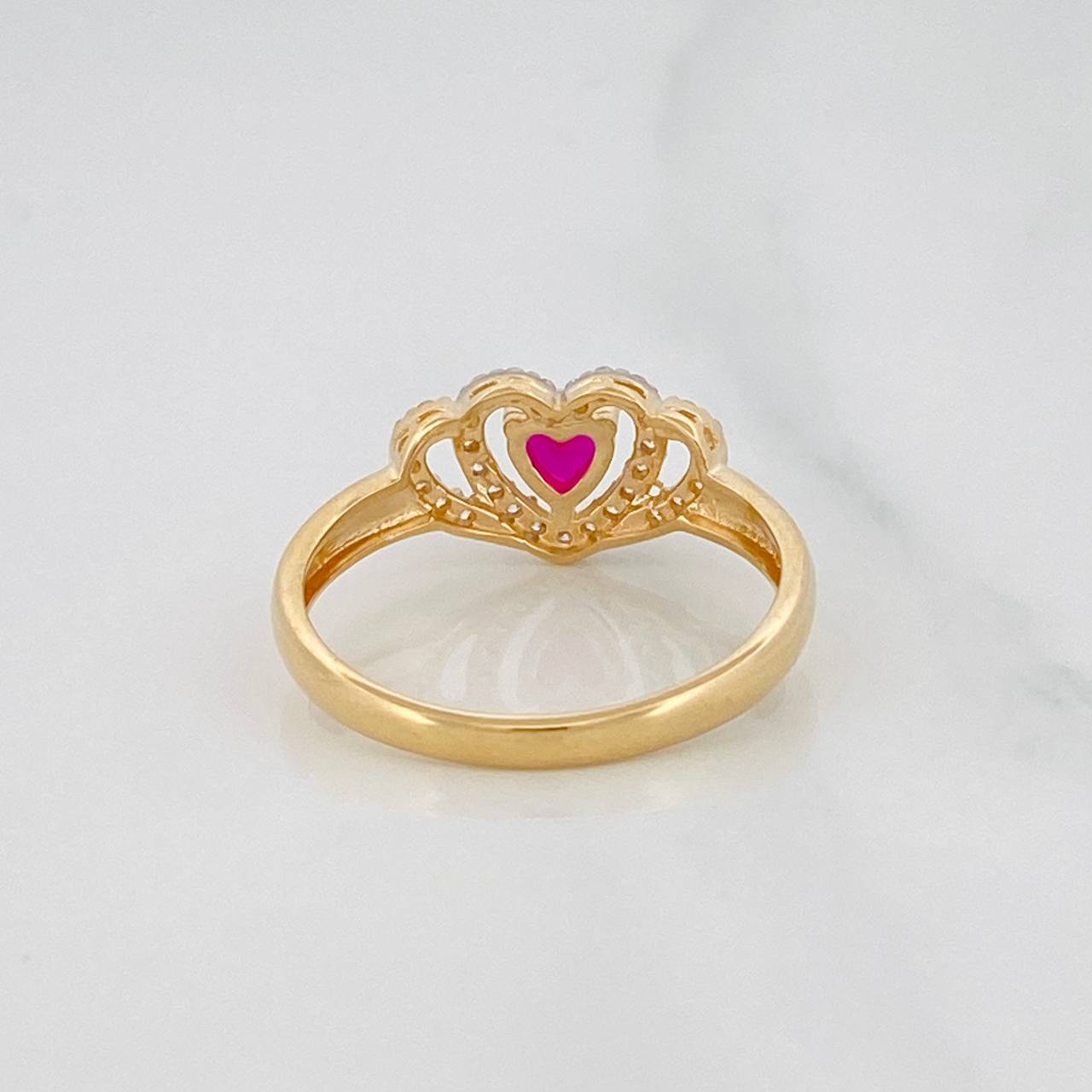 Anillo Corazon 2.5g / T7 3/4 Oro Amarillo 18K