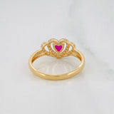 Anillo Corazon 2.5g / T7 3/4 Oro Amarillo 18K