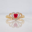 Anillo Corazon 2.5g / T7 3/4 Oro Amarillo 18K