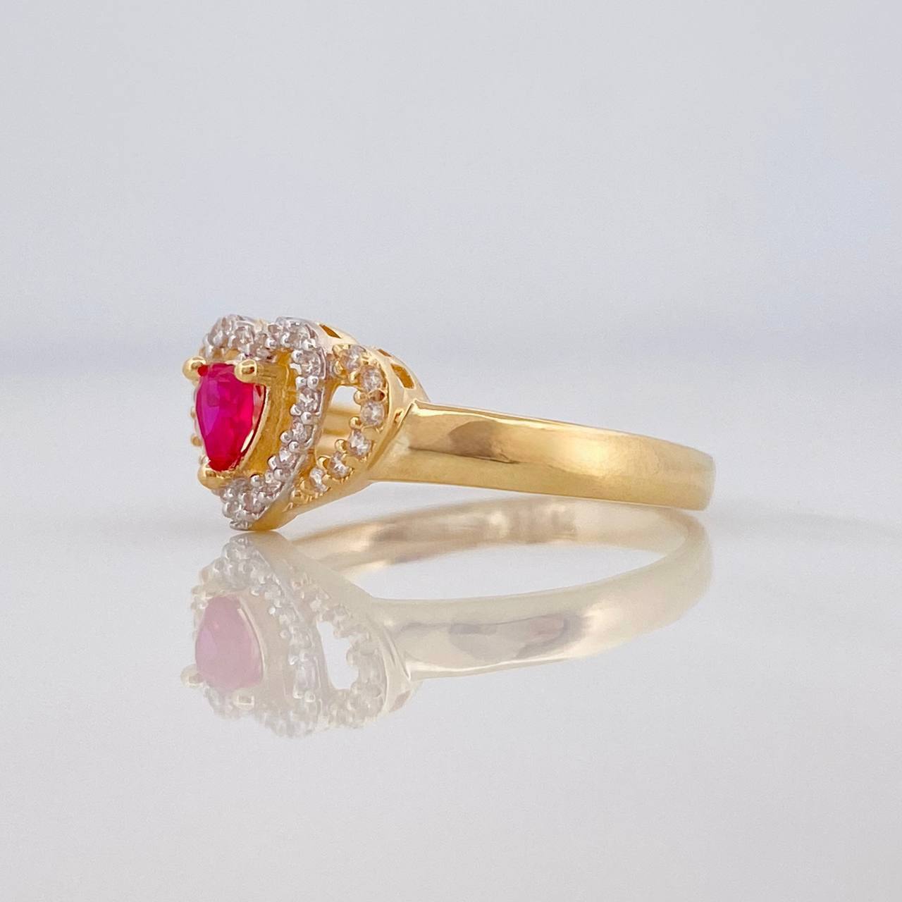 Anillo Corazon 2.5g / T7 3/4 Oro Amarillo 18K