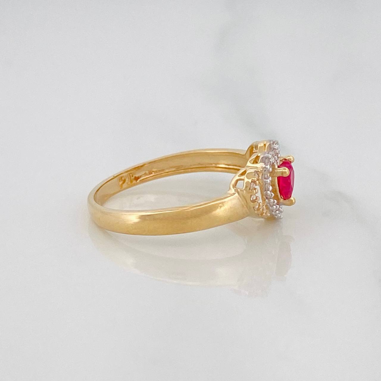 Anillo Corazon 2.5g / T7 3/4 Oro Amarillo 18K