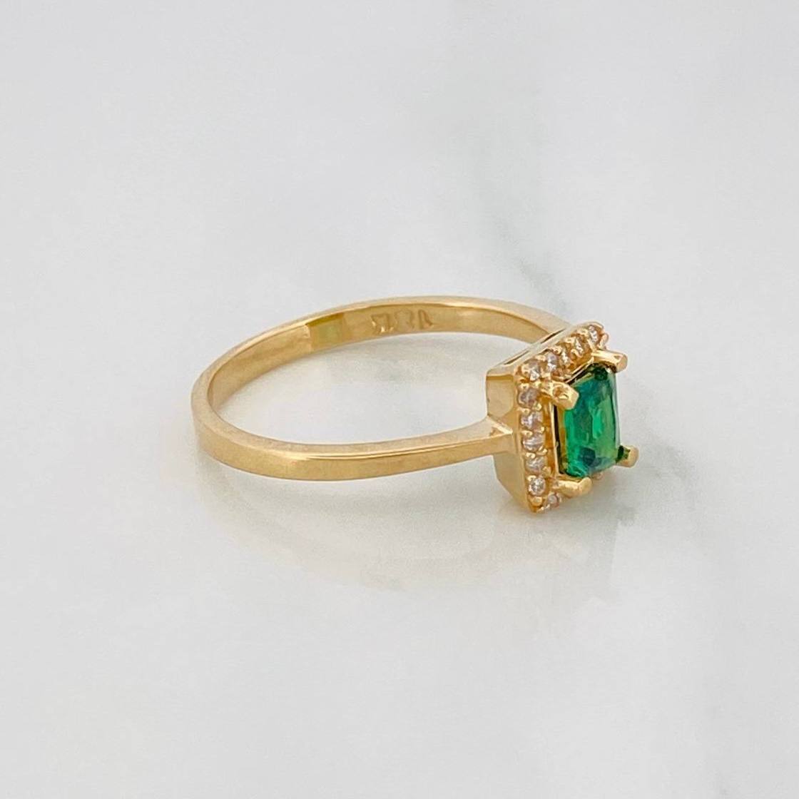 Anillo Solitario Cuadrado 2.75g / T7 3/4 Oro Amarillo 18K