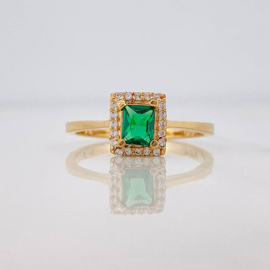 Anillo Solitario Cuadrado 2.75g / T7 3/4 Oro Amarillo 18K