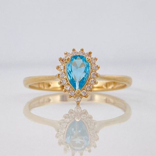 Anillo Solitario Gota 2.15g / T7 1/2 Oro Amarillo 18K
