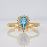 Anillo Solitario Gota 2.15g / T7 1/2 Oro Amarillo 18K