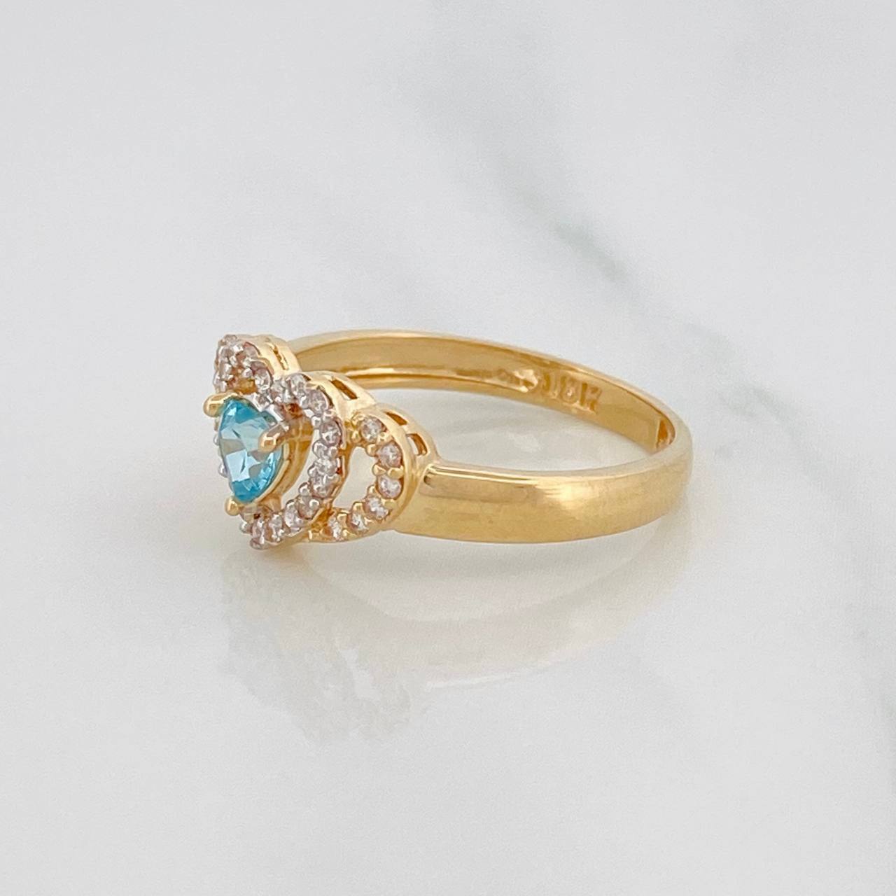 Anillo Corazon 2.25g / T5 3/4 Oro Amarillo 18K