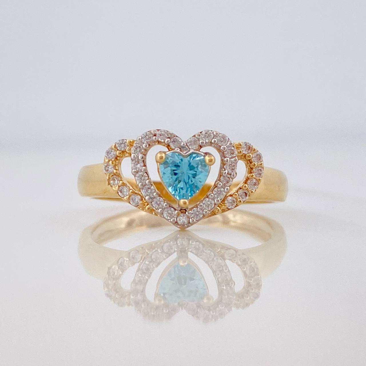 Anillo Corazon 2.25g / T5 3/4 Oro Amarillo 18K