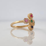 Anillo Cruz Tupida 2.3g / T6 Oro Amarillo 18K