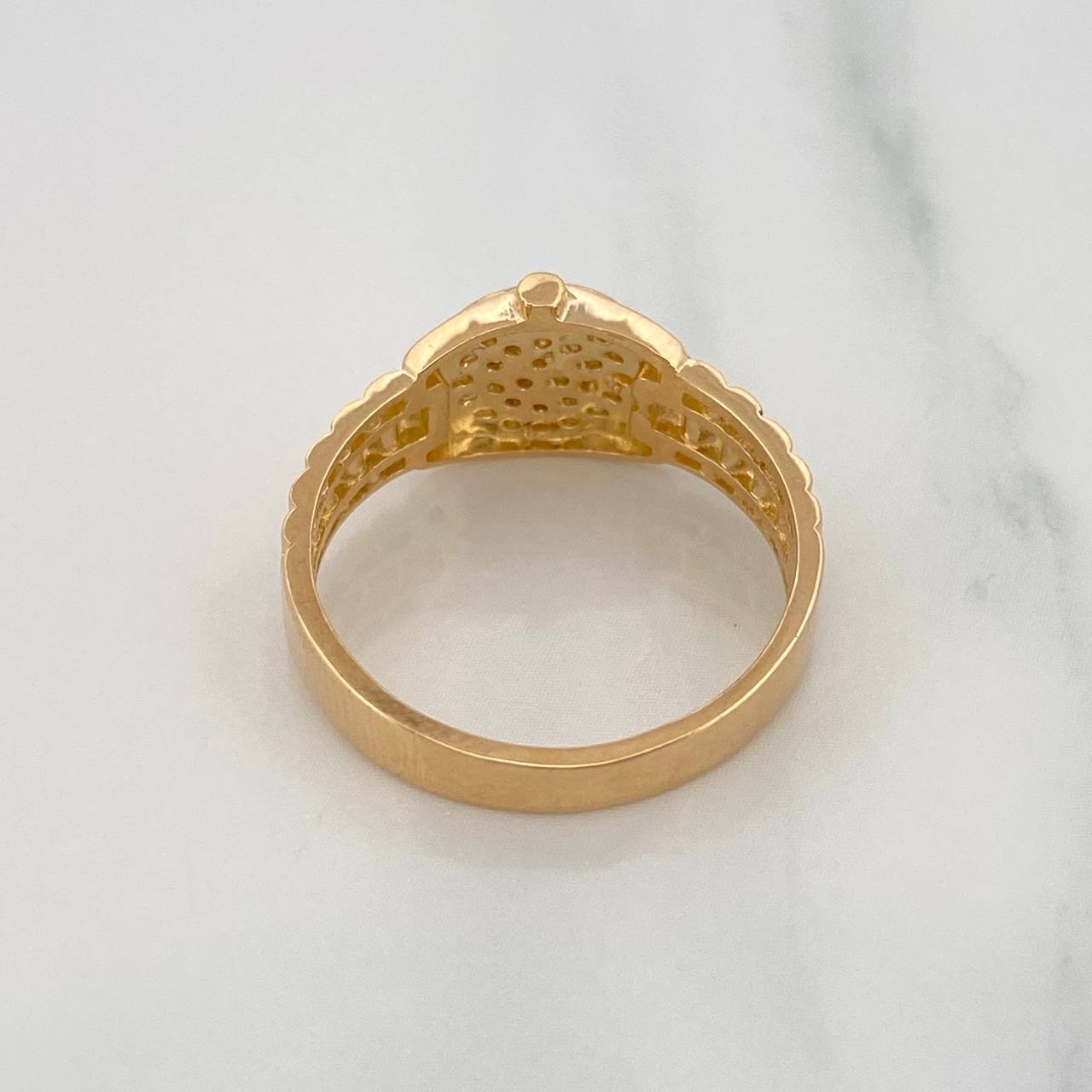 Anillo Correa Corona 3.95g / T7 1/4 Oro Amarillo 18K