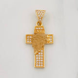 Dije Cruz Rostro Cristo 2.55g / 3cm Oro Amarillo 18K