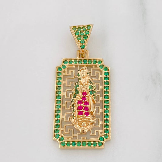Dije Medalla Virgen Guadalupe 3.4g / 3cm Oro Amarillo 18K