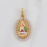 Dije Medalla Virgen Guadalupe 4g / 2.8cm Dos Oros Amarillo Blanco 18K
