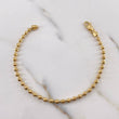 Pulso Militar 6.8gr / 20cm / 2.9mm Bolas Diamantadas Oro Amarillo 18K $