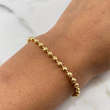 Pulso Militar 6.8gr / 20cm / 2.9mm Bolas Diamantadas Oro Amarillo 18K $