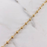 Pulso Tipo Militar 3.15gr / 19cm / 3.8mm Bolas Lisas Oro Amarillo 18K $