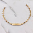 Pulso Bebé GC 2.1gr / 15cm / 3.2mm Placa Rectangular Lisa Oro Amarillo 18K #