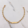 Pulso Bebé GC 2.05gr / 16cm / 3.1mm Placa Rectangular Pez Jesus Oro Amarillo 18K #