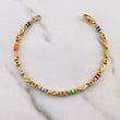 Pulso Rustico 12.2gr / 20cm / 3.2mm Maciza Cauchos Colores Oro Amarillo 18K #