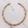 Pulso Rustico Tribal 5gr / 21cm / 4mm Oro Rosa 18K #