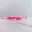 Pulsera Rosada Bolas Diamantadas 0.3gr / 3mm Oro Amarillo 18K $