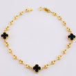 Pulso GC Trebol Onix 3.6g / 18cm / 3.65mm Oro Amarillo 18K