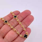 Pulso GC Trebol Onix 3.5g / 18cm / 3.65mm Oro Amarillo 18K