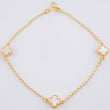 Pulso Aro Seguido Trebol Nacar 2.95g / 19.3cm / 1.5mm Oro Amarillo 18K