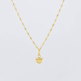 Set Cadena y Dije Singapur + Corazón 1.2gr / 45cm / Oro Amarillo 18K (Oferta)