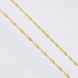 Set Cadena y Dije Singapur + Corazón 1.35gr / 50cm / Oro Amarillo 18K (Oferta) ©