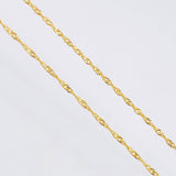 Set Cadena y Dije Singapur + Corazón 1.2gr / 45cm / Oro Amarillo 18K (Oferta)