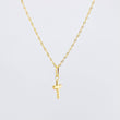 Set Cadena y Dije Singapur + Cruz 1.15gr / 40cm / 1mm Oro Amarillo 18K (Oferta)
