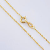 Set Cadena y Dije Singapur + Cruz 1.3gr / 50cm / Oro Amarillo 18K (Oferta) ©