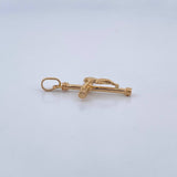 Dije Cruz Cristo Baston 2.2gr / 3cm / Oro 18K &