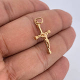 Dije Cruz Cristo Baston 2.2gr / 3cm / Oro 18K &