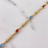 Pulso Rustico Tornillo 11.2gr / 20cm / 4.3mm Cauchos Rojos Azules Oro Amarillo 18K #