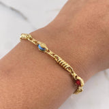 Pulso Rustico Tornillo 11.2gr / 20cm / 4.3mm Cauchos Rojos Azules Oro Amarillo 18K #