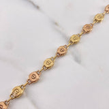 Pulso Rustico Tornillo 5gr / 21cm / 6.4mm Dos Oros Amarillo Rosa 18K &