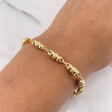 Pulso Rustico 4.65gr / 20cm / 4.6mm Barril Estria Oro Amarillo 18K #