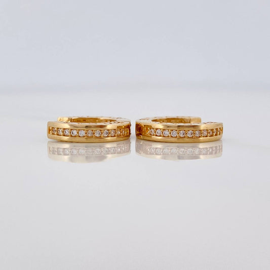 Candongas Bv 3.85g / 1.3cm Oro Amarillo 18K