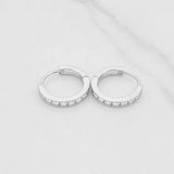 Candongas Carril 1.1g / 1cm Oro Blanco 18K