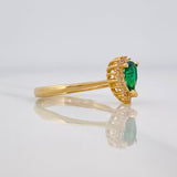 Anillo Halo Gota 2.1g / T7 Oro Amarillo 18K