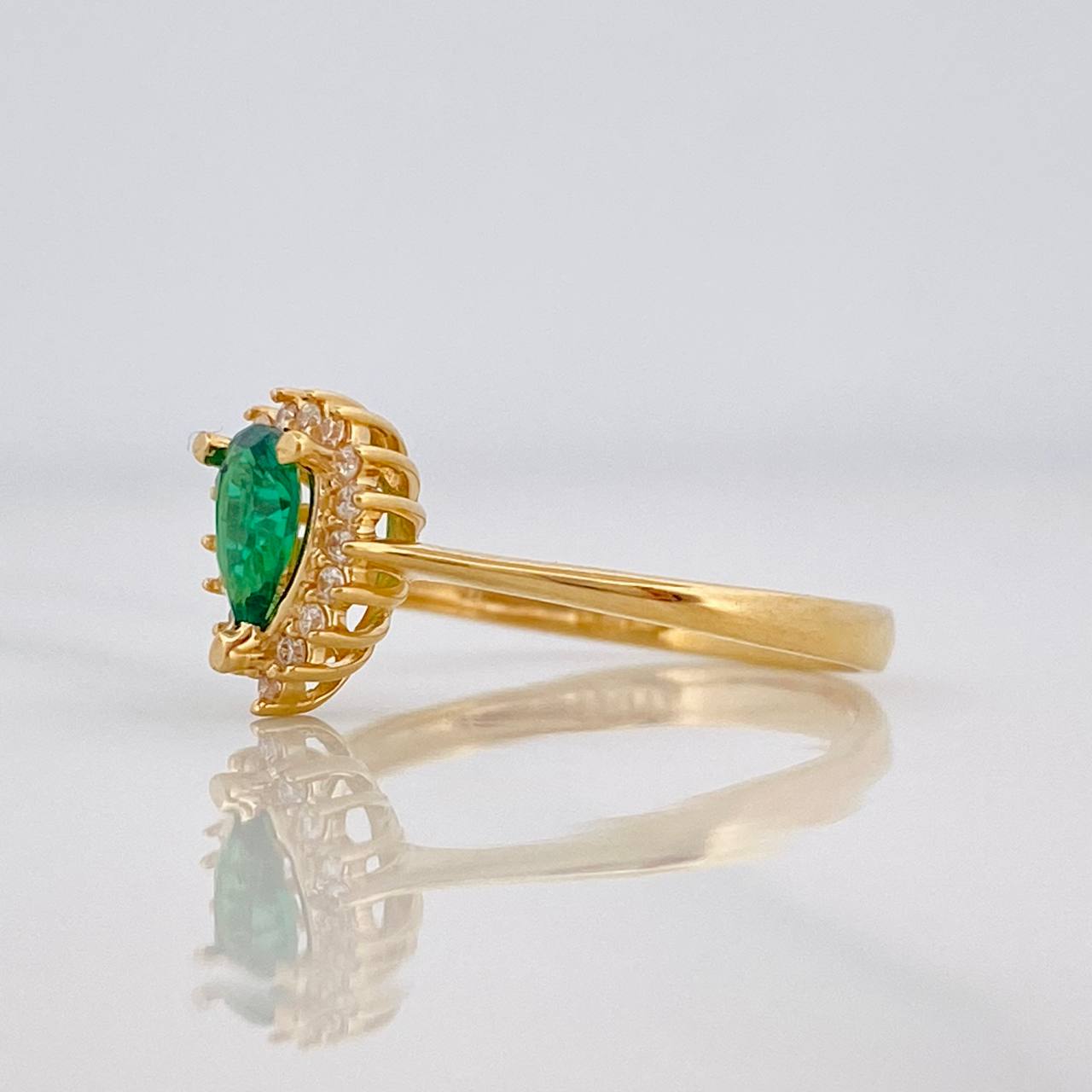Anillo Halo Gota 2.1g / T7 Oro Amarillo 18K